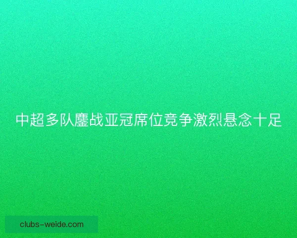 中超多队鏖战亚冠席位竞争激烈悬念十足 中超多队鏖战亚冠席位竞争激烈悬念十足